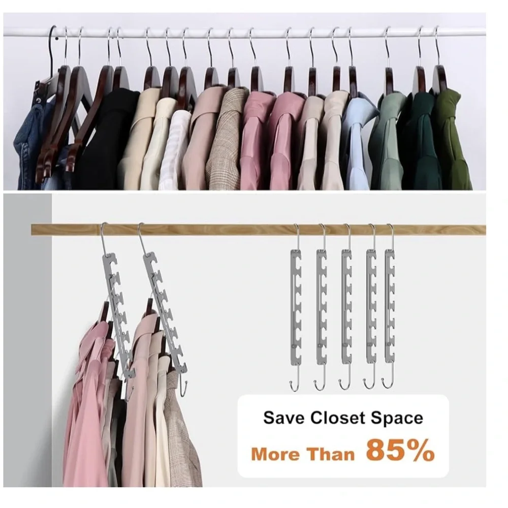 Space-Saving Adjustable “Magic Hanger”